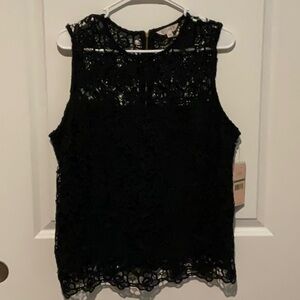 Nanette Lepore Elegant navy Lace Sleeveless Top